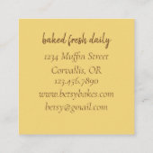 tarwekorrel Waterverf broodbakkerij Vierkante Visitekaartje (Achterkant)