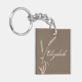 Tarweland bruiloft single gras sleutelhanger (Voorkant Links)