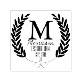 Tarwelaurelen gepersonaliseerd zelfinktende stempel (Design)