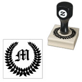 Tarweoren Monogram Initiaal Rubber Stamp Rubberstempel (Gestempeld)