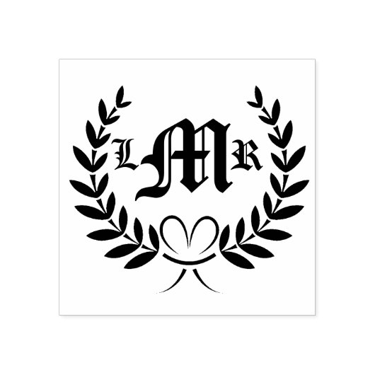 Tarweoren Monogram Rubber Stamp Rubberstempel (Afrduk)