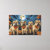 Tarweterriër Halloween Spooky Canvas Afdruk (Voorkant)