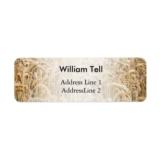 Tarweveld, Gouden granen Etiket (Voorkant)