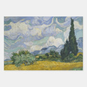  tarweveld met cipressen van Van Gogh Inpakpapier Vel (Voorkant)