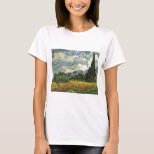 Tarweveld met cipressen, Vincent Van Gogh T-shirt
