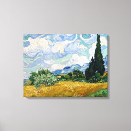 Tarweveld met Cypresses Canvas Afdruk
