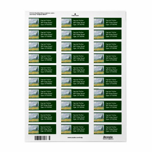 Tarweveld met Cypresses Van Gogh Fine Art Etiket (Full Sheet)