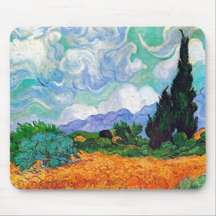 Tarweveld met Cypresses Van Gogh Fine Art Muismat