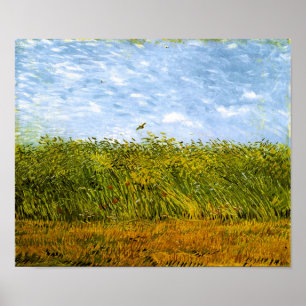 Tarweveld met een Lark Van Gogh Fine Art Poster