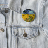 Tarweveld met koeien ronde button 5,7 cm (In situ)