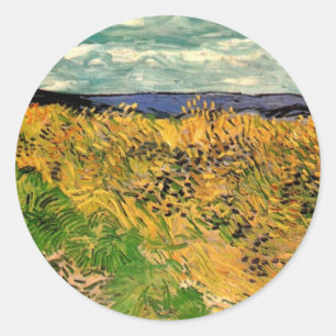 Tarweveld met korenbloemen door Vincent van Gogh Ronde Sticker
