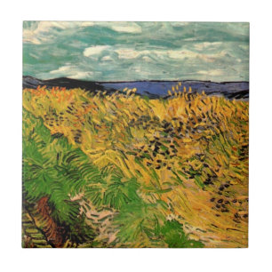 Tarweveld met korenbloemen door Vincent van Gogh Tegeltje