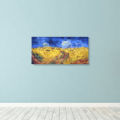 Tarweveld met kraaien | Van Gogh | Canvas Afdruk (Insitu (Houten vloer))