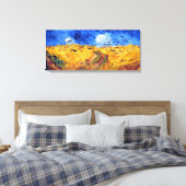 Tarweveld met kraaien, Vincent Van Gogh Canvas Afdruk (Insitu (Slaapkamer))