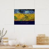 Tarweveld met Krokoen door Van Gogh Poster Print (Keuken)