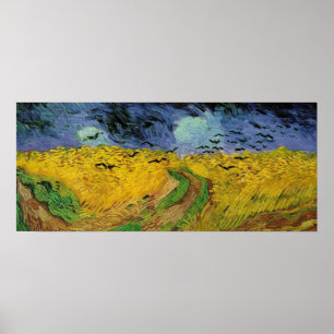 Tarweveld met Poster na impressionist van de kraai