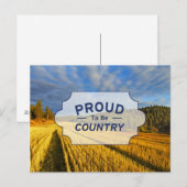 Tarweveld na oogst briefkaart (Voorkant / Achterkant)