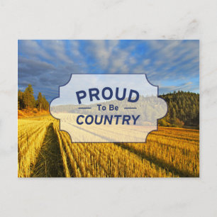 Tarweveld na oogst briefkaart