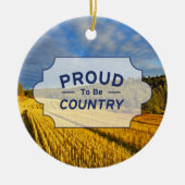 Tarweveld na oogst keramisch ornament (Voorkant)