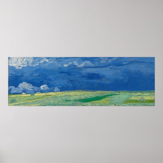 tarweveld onder onweerswolken poster (Voorkant)