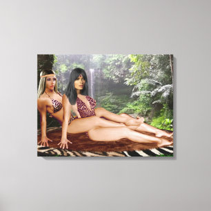 TARZANA SCHAREN LUANA #4 CANVAS AFDRUK
