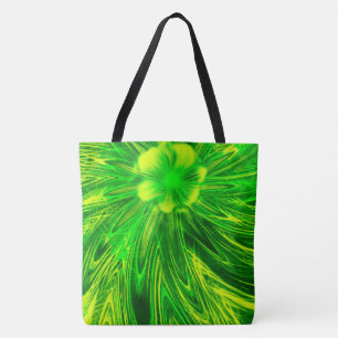 Tas Abstracte Lijnen Groene Bloem