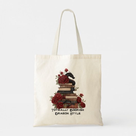 Tas-ally Bookish Dragon Style Canvas tas (Achterkant)