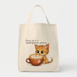 Tas-ally Purrfect Cat Latte Bag Tote Bag