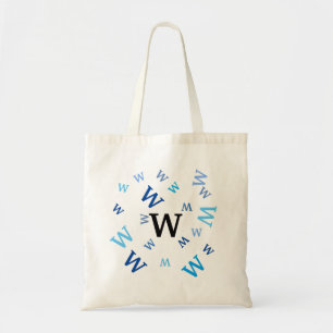Tas - Blauwe Letters