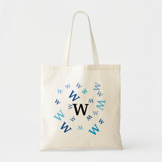 Tas - Blauwe Letters (Voorkant)