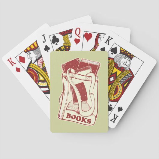 Tas boeken die ik graag lees pokerkaarten (Achterkant)