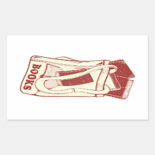 Tas boeken die ik graag lees rechthoekige sticker