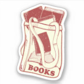 Tas boeken die ik graag lees sticker (Voorkant)