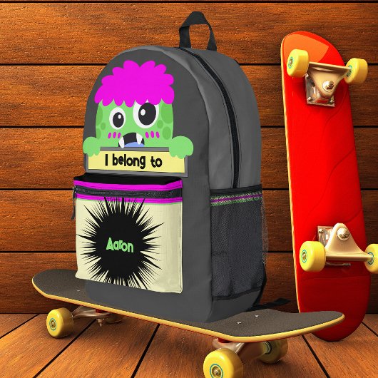 Tas Buddy Groen Monster Gepersonaliseerde Rugzak