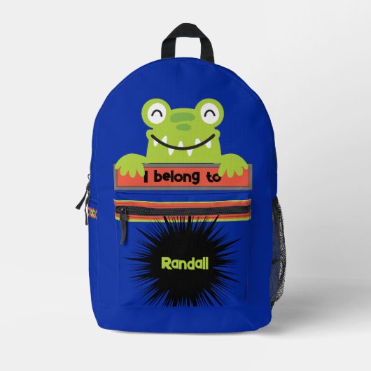 Tas Buddy Happy Green Frog gepersonaliseerde rugza (Voorkant)