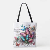 Tas "Faith Over Fear" Inspirerend Canvas tas (Achterkant)