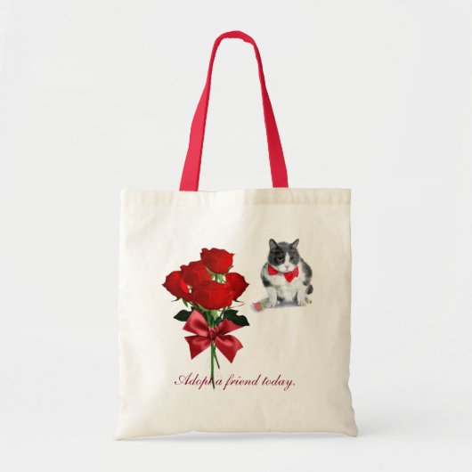 tas:  Felix, de kat, op Valentijnsdag Tote Bag (Voorkant)