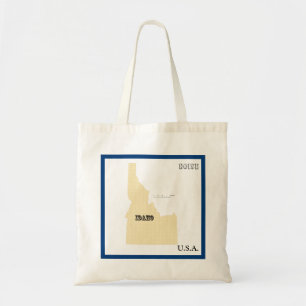 Tas - Idaho Staatskaart met Stad