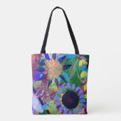 Tas in abstracte bloemendesign (Achterkant)