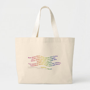Tas: Isaiah 40:31 Grote Tote Bag