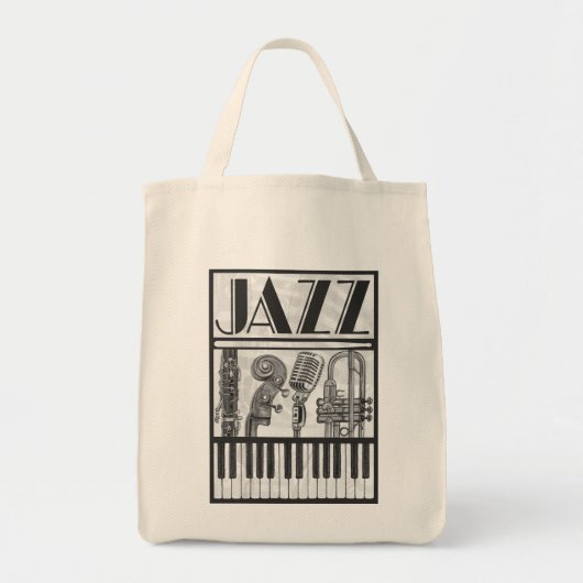Tas Jazz Music Instruments Canvas (Voorkant)
