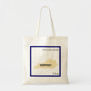 Tas - kaart van de staat Kentucky met stad