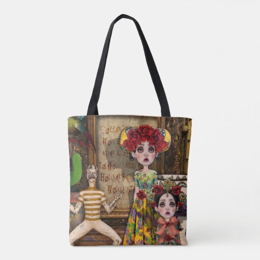 Tas kunsttas - Mexico Frida geïnspireerd (Achterkant)