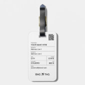 TAS LABEL - Clockwork Bagagelabel (Achterkant verticaal)