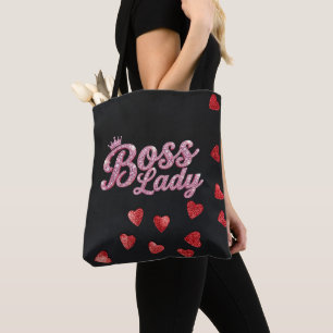 Tas met all-over-print van Boss Lady Hearts