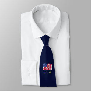 Tas met Amerikaanse vlag monogram Stropdas