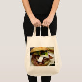 Tas met boodschappentas voor pulled pork sandwich (Voorkant (product))