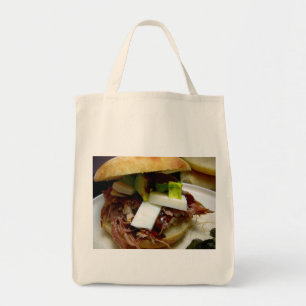 Tas met boodschappentas voor pulled pork sandwich