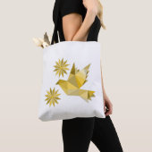 Tas met creatieve vogel met bloem (Dichtbij)