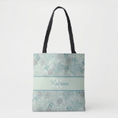 Tas met geborduurde bloemen en monogram (Voorkant)